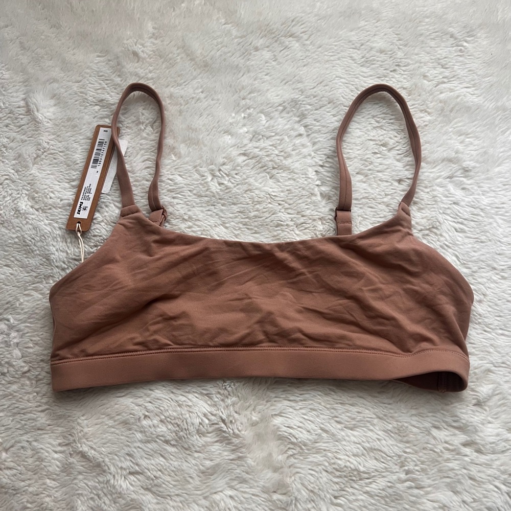 SKIMS Fits Everybody Scoop Bralette Sienna Brown BR-SCP-9182 Size Small NEW